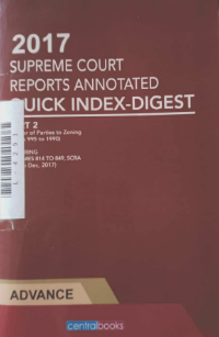 Image of 2017 supreme court reports annotated quick index-digest