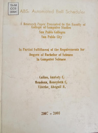 Image of ABS : Automated Bell Scheduler