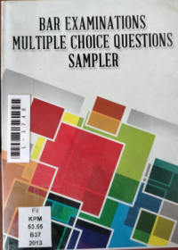 Image of Bar examinations multiple choice questions sampler