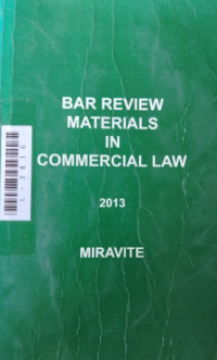 Image of Bar review materials in commercial law