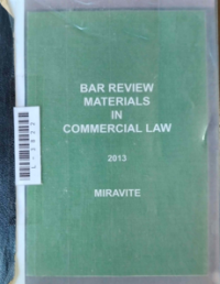 Image of Bar review materials in commercial law