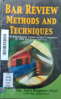 Image of Bar review methods and techniques