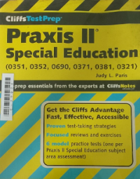 Image of Cliffs test prep praxis II: Special education