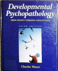 Image of Developmental psychopathology from infancy through adolescence