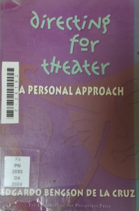 Image of Directions for theater: a personal approach