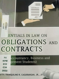 Image of Essentials in law on obligations and contracts