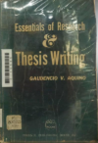 Image of Essentials of research & thesis writing
