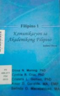 Image of Filipimo 1 : komunikasyon sa akademikong filipino