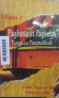 Image of Filipino 2 pagbasa at pagsulat tungo sa pananaliksik