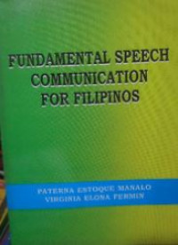 Fundamental speech communication for Filipinos