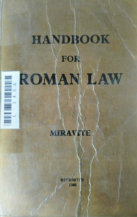 Image of Handbook for Roman law