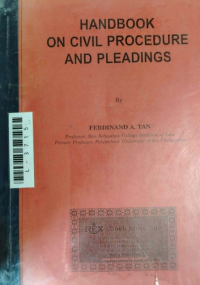Image of Handbook on civil procedure and pleadings