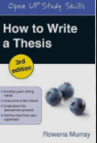 How to write a thesis