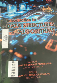 Image of Introduction to data structures and algorithms