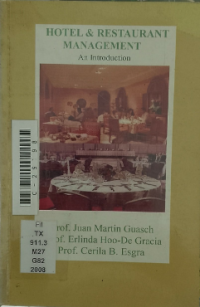 Image of Introduction to hotel and restaurant management