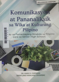 Image of Komunikasyon sa pananaliksik sa wika at kulturang pilipino