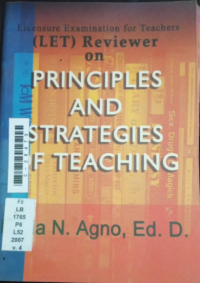 Image of LET reviewer on principles and strategies of teaching