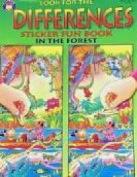 Look for the differences stickers fun book in the forest