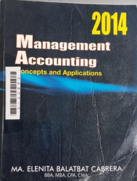 Image of Management accounting; Concepts and applications