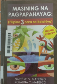 Image of Masining na pagpapahayag: Filipino 3 para sa kolehiyo