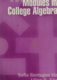 Math 1 modules in college algebra