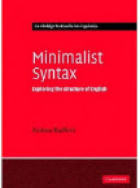 Image of Minimalist syntax : exploring the structure of English