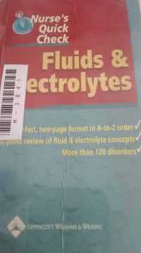 Image of Nurse's quick check fluids & electrolytes