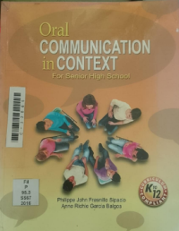 Image of Oral communication in context for senior high school