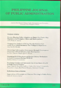 Image of Philippine Journal of Public Administration