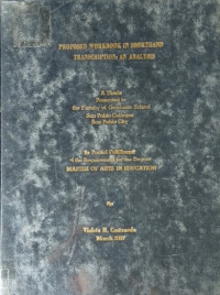 Image of Proposed workbook in shorthand transcript: an analysis