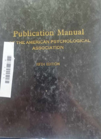 Image of Publication manual of the American psychological association