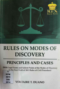 Image of Rules on modes of discovery