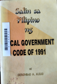Image of Salin sa filipino ng local government code of 1991