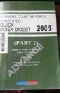 Image of Supreme court reports annotated: quick index- digest 2005