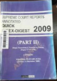 Image of Supreme court reports annotated: quick index-digest 2009