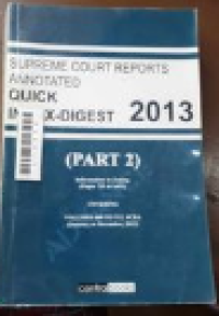 Image of Supreme court reports annotated: quick index- digest 2013