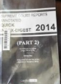 Image of Supreme court reports annotated: quick index- digest 2014
