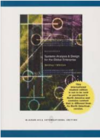 Image of System analysis & design for the global enterprise