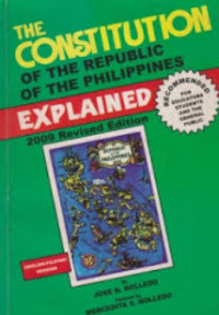 The constitution of the Republic of the Philippines explained