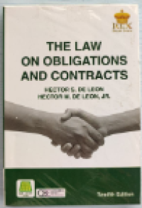 Image of The law on obligation and contracts