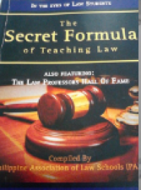 Image of The secret formula of teaching law