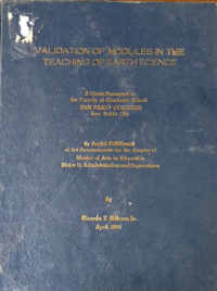 Image of Validation of modules on the teaching of earth science